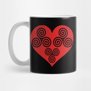 Celtic Spiral Heart Mug